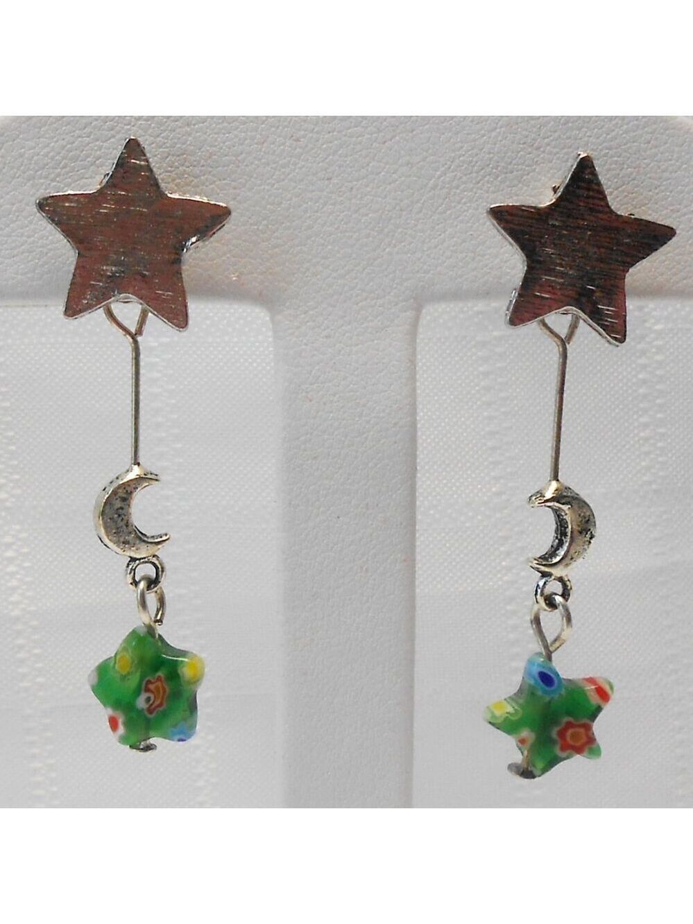 No 388 Handmade earrings with blowtorch glass beads